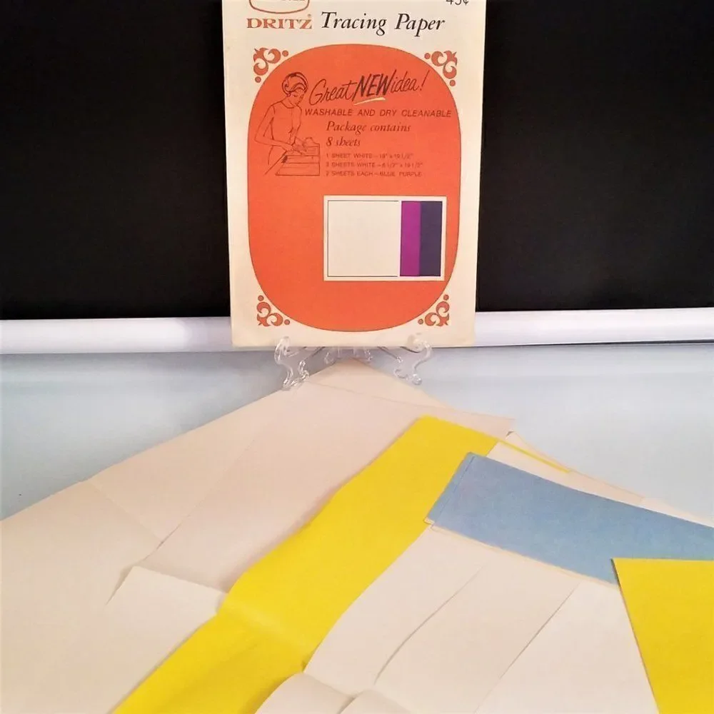Dritz Scovill Vintage Tracing Paper Used Partials